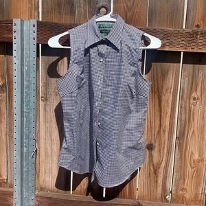 Lauren Ralph Lauren, crisp and clean collar shirt, plaid, button up